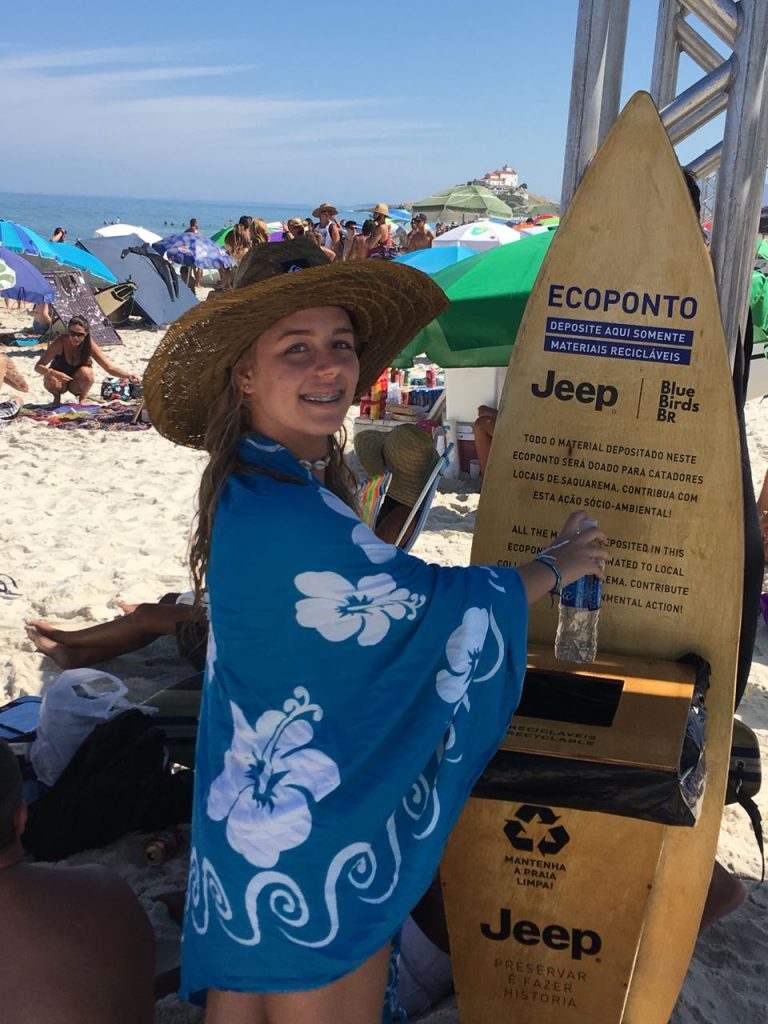 Ação de sustentabilidade, Oi Rio Pro 2018, Saquarema (RJ).