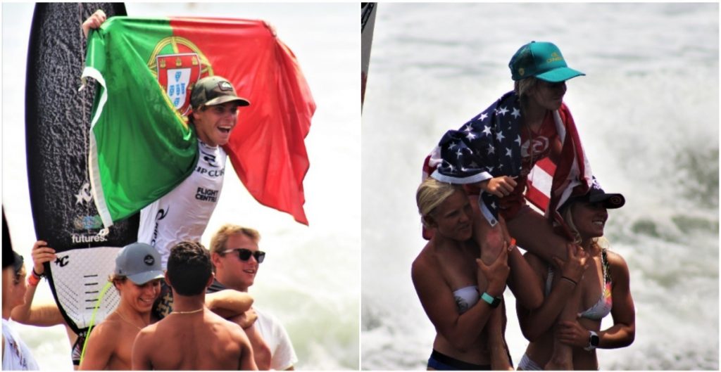 Afonso Antunes e Caitlyn Simmers, Final Internacional do Rip Curl Grom Search 2019, Playa Hermosa, Costa Rica.
