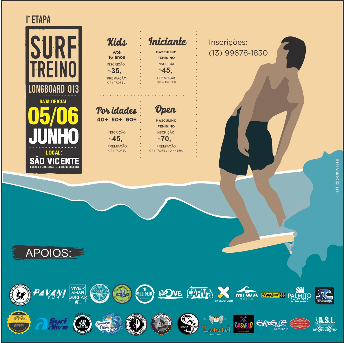Surf Treino, Santos