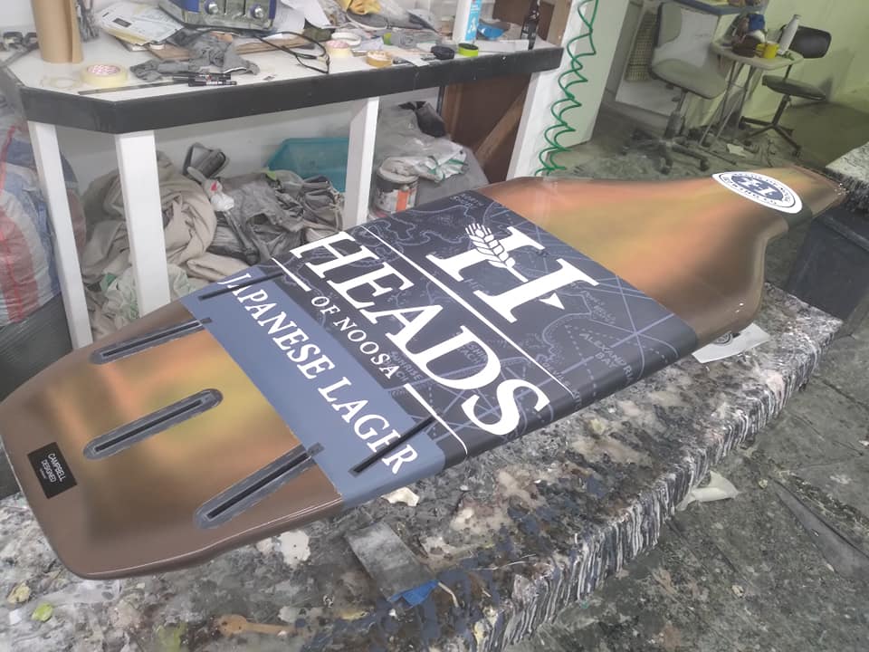 Beer board na sala de shape.