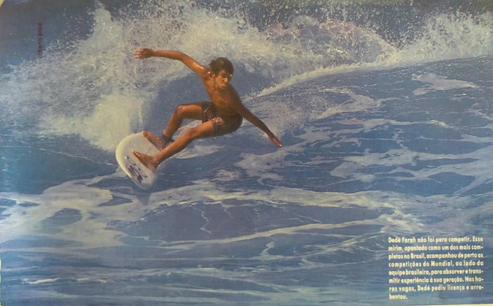 Dedé Farah, promessa do surfe brasileiro nos anos 80.
