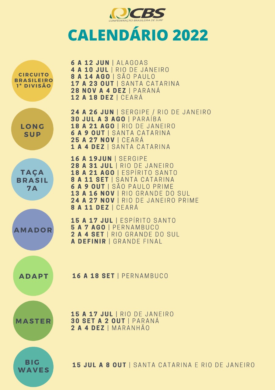 Calendário CBS