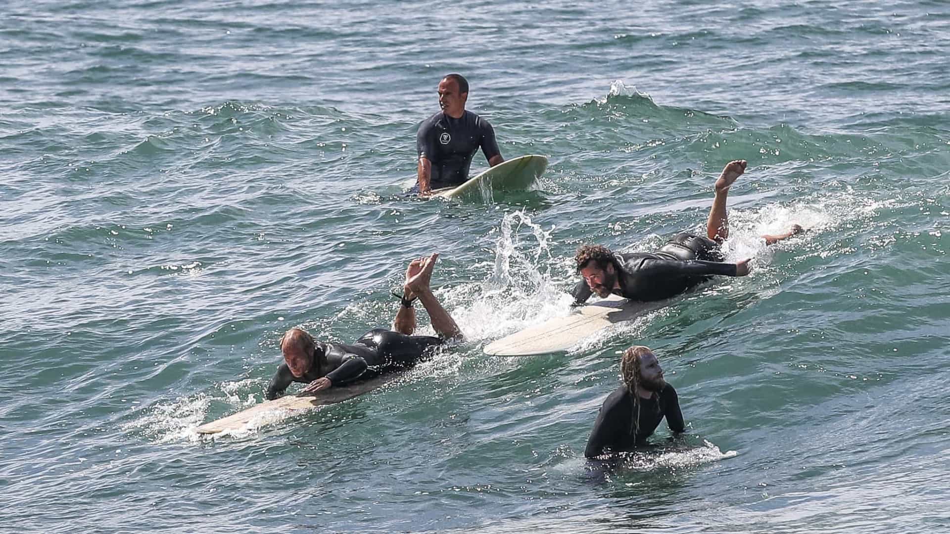 Ministro da Cultura de Portugal, Adão e Silva rema durante evento em Figueira da Foz