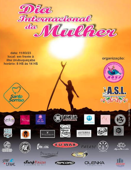 Cartaz do Festival que celebra o Dia da Mulher em Santos (SP)
