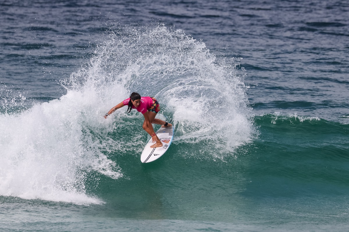 Tricampeã sul-americana Daniella Rosas durante o QS 5000 de Saquarema.