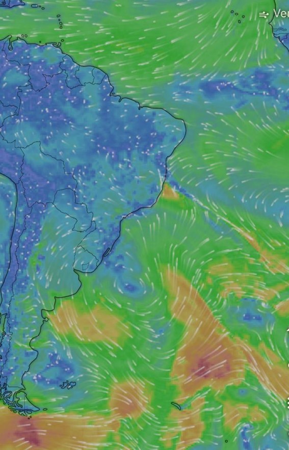 Simulação do modelo ECMWF de 9km de resolução para Sexta-feira, Feriado de Tiradentes.