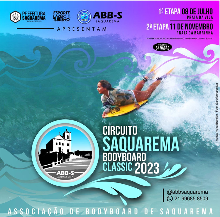Cartaz do Circuito Saquarema Bodyboard Classic 2023