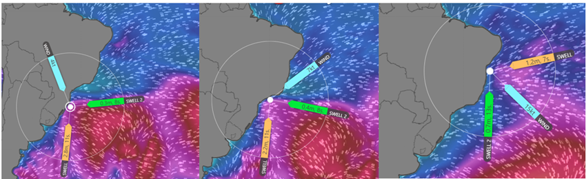 Forte tempestade invade o Atlântico Sul no sábado e domingo.