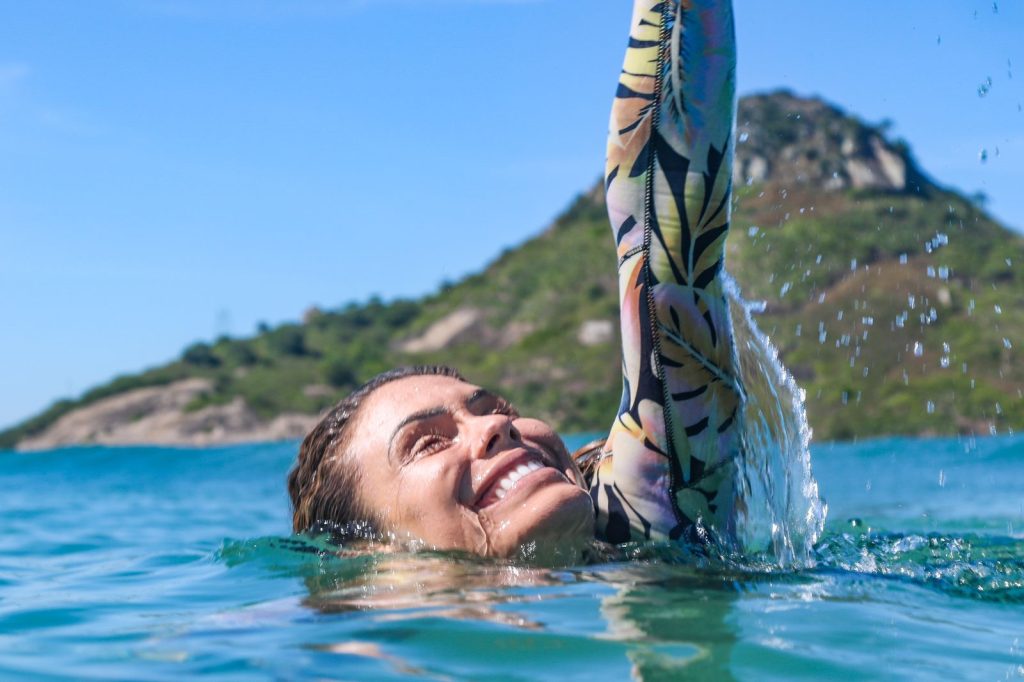 Rayane e sua conexão com o mar.