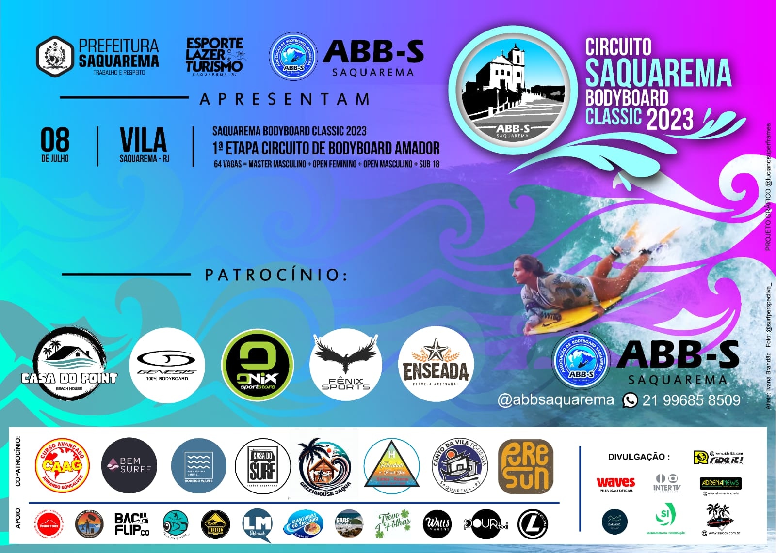 Cartaz do Saquarema Bodyboard Classic.