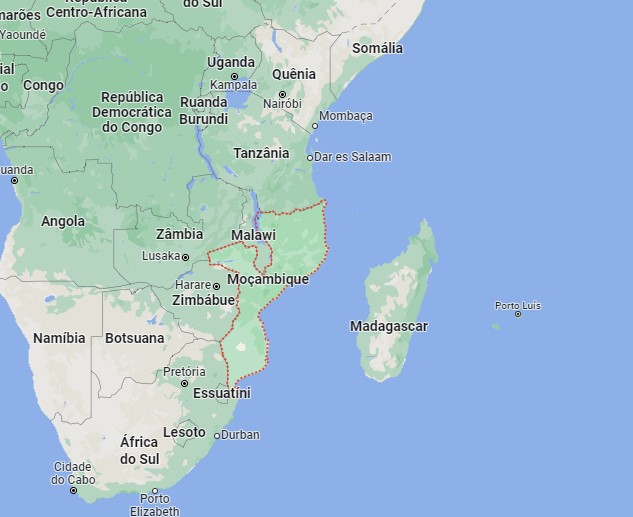 Mapa Moçambique Google