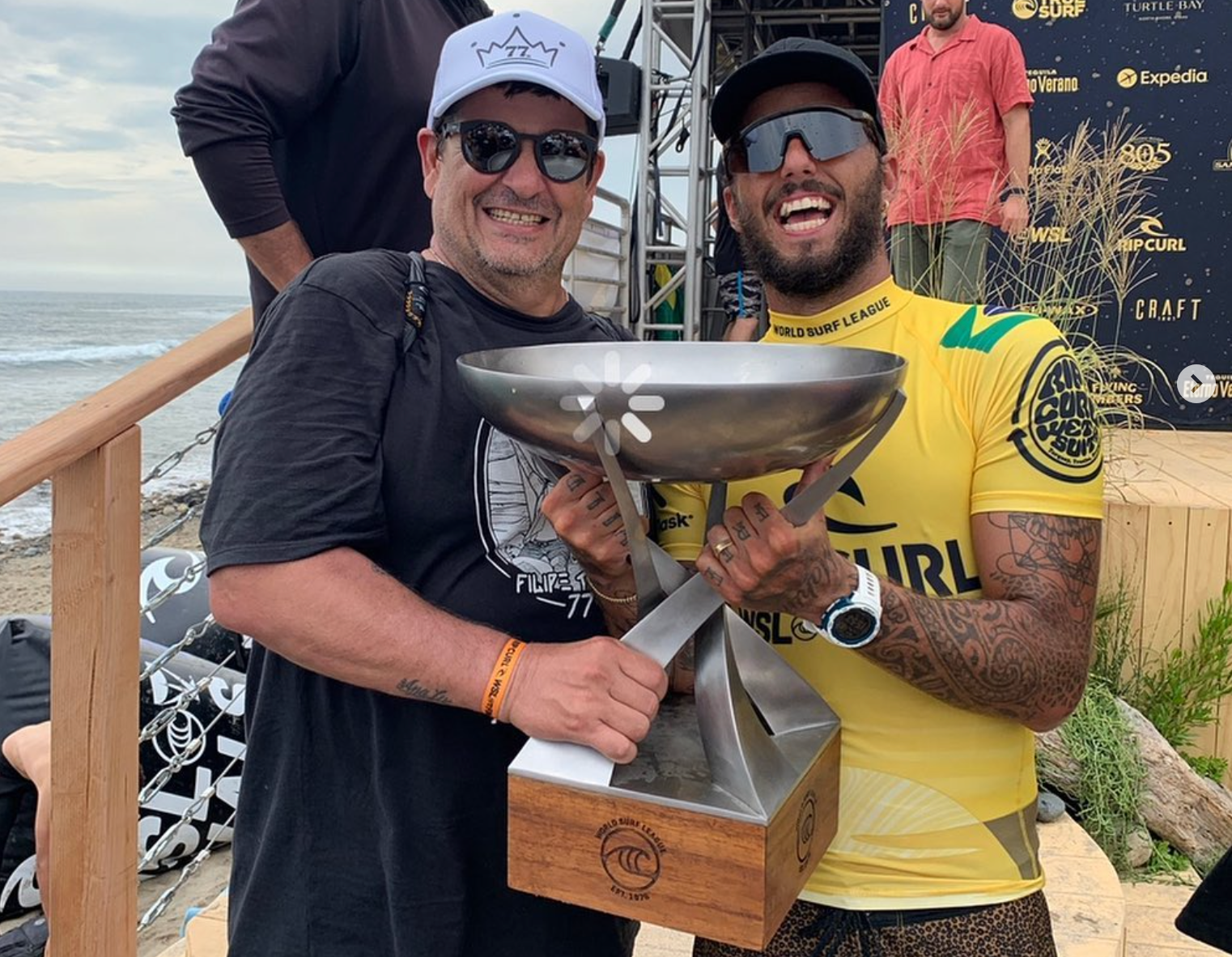Luiz 'Pinga' e Filipe Toledo
