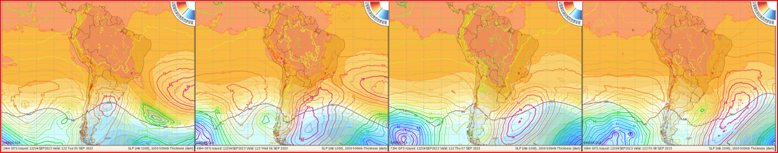 na sexta-feira teremos um ciclone bomba. (Fonte: www.wxmaps.org).