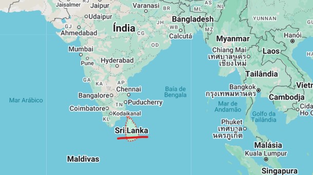 Sri Lanka mapa