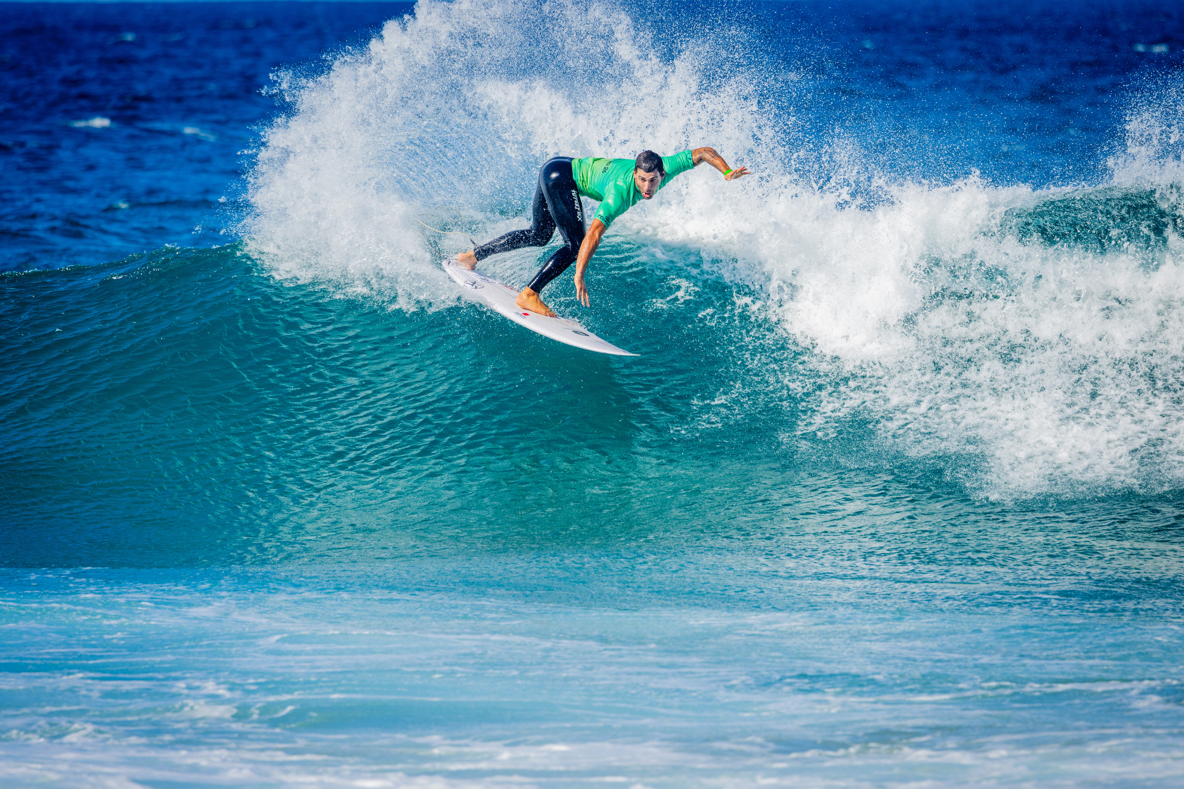 Rafael Teixeira, nome forte do surfe capixaba, durante Ballito Pro 2025, África do Sul.