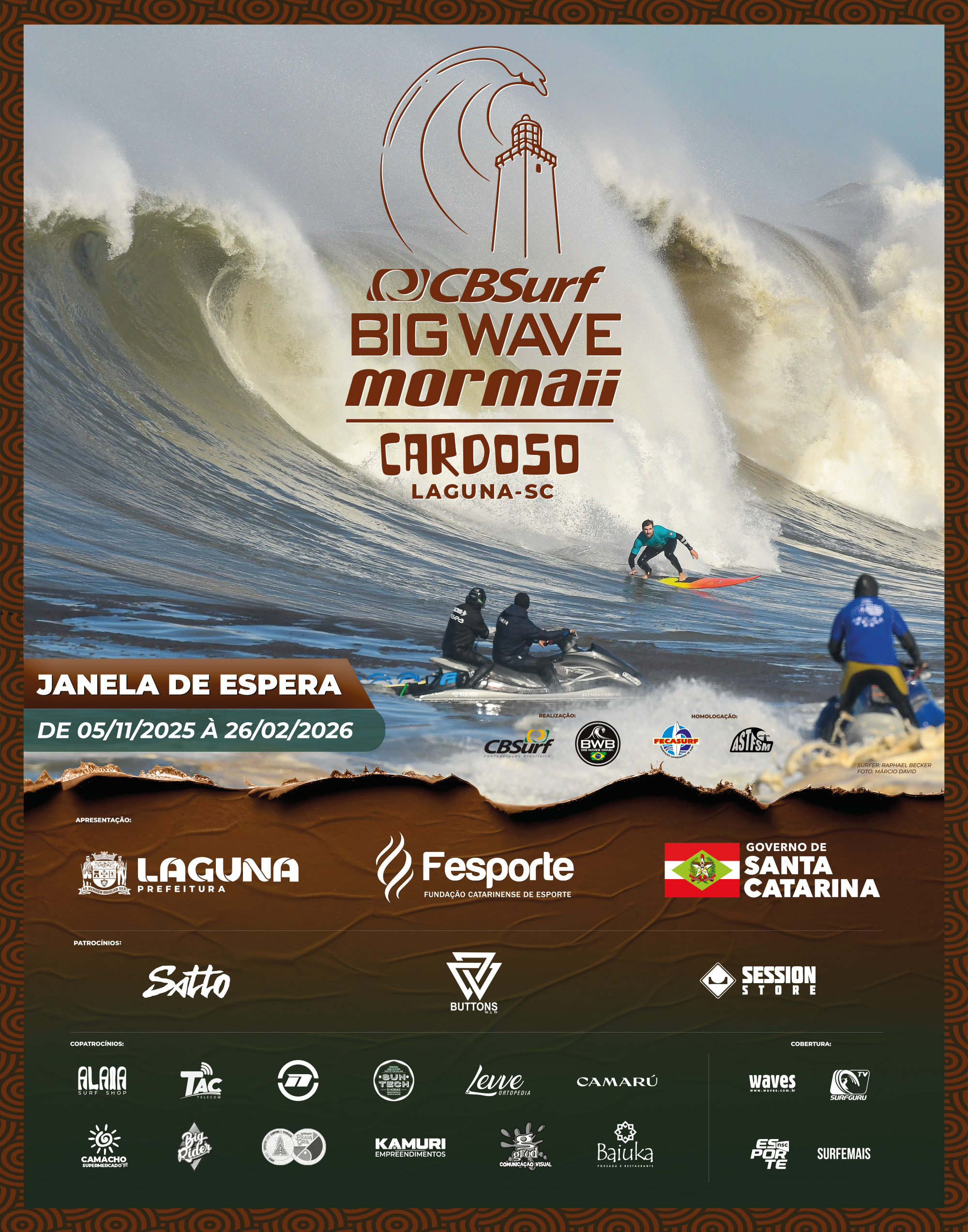 Cartaz do campeonato traz a imagem do local Rafael Becker.