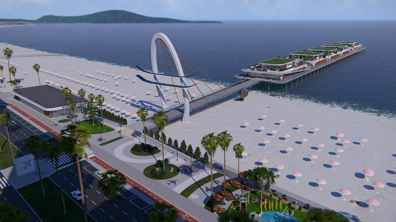Píer em Praia Grande pretende valorizar orla da cidade.