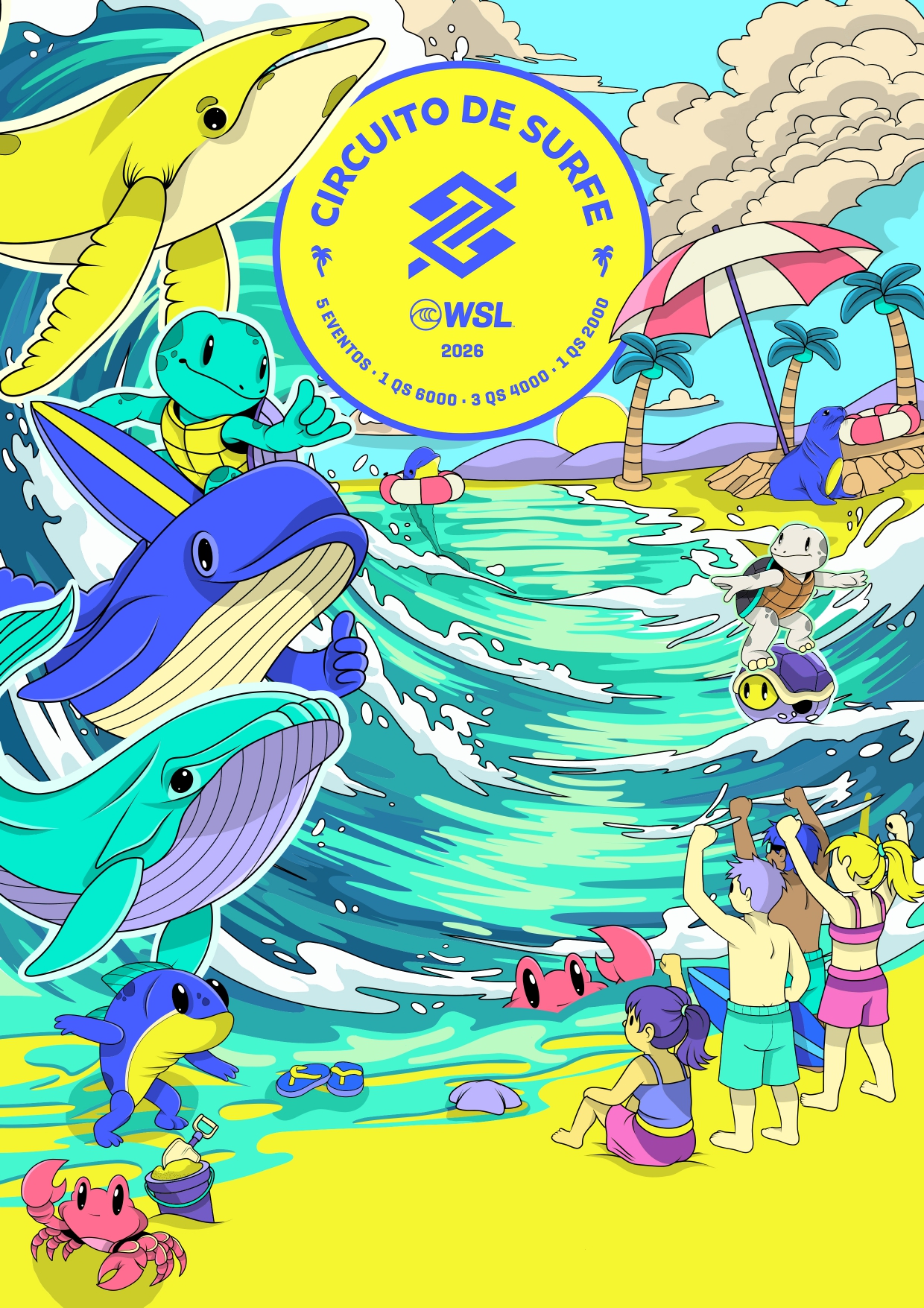 Poster do Circuito Banco do Brasil 2026, criada pelo artista visual Caio de Aguiar Mesquita, conhecido artisticamente como Neew.