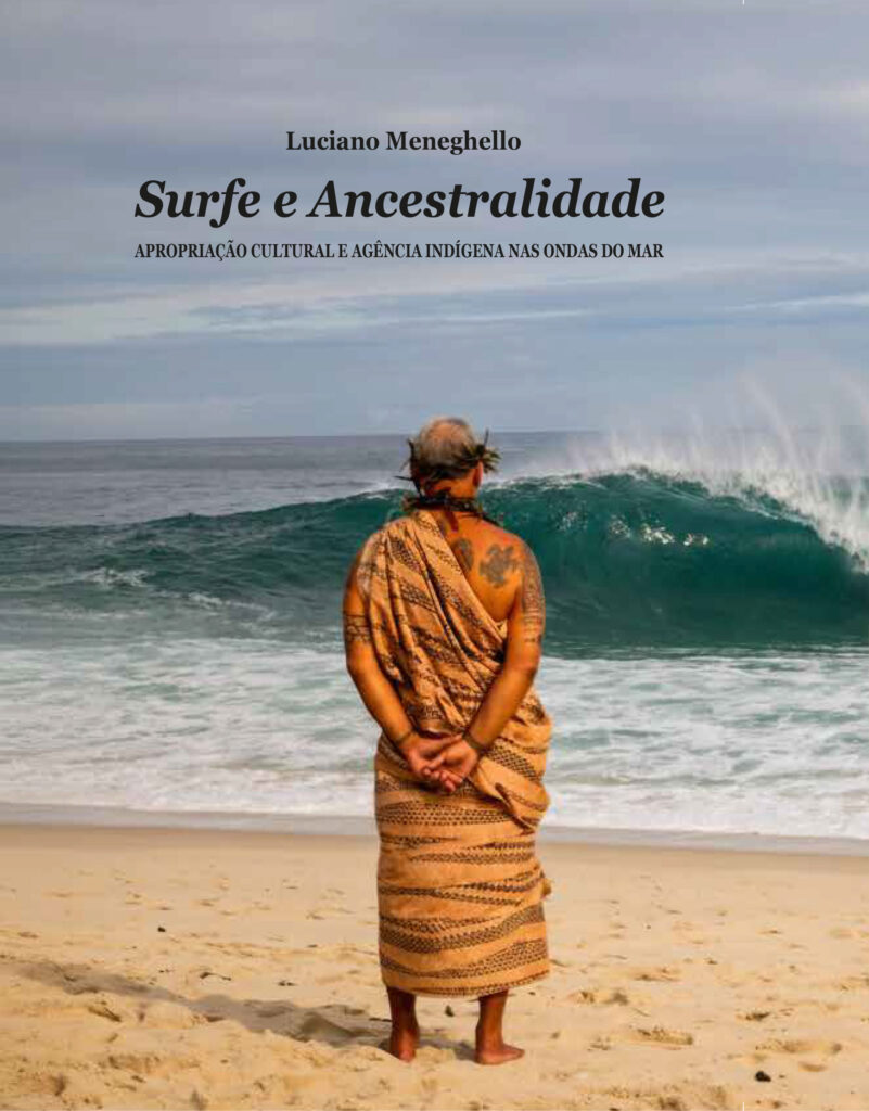 Capa de Surfe e Ancestralidade, novo livro de Luciano Meneghello.