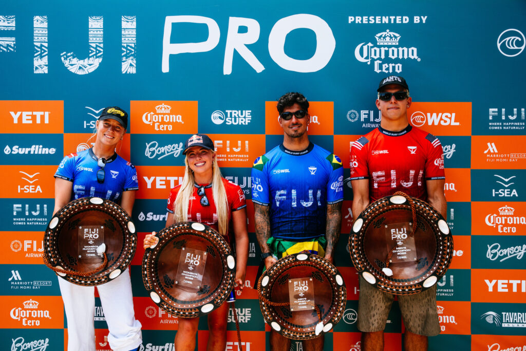 Isabella Nichols, Erin Brooks, Gabriel Medina e Cole Houshmand, Cloudbreak, Fiji Pro 2026.